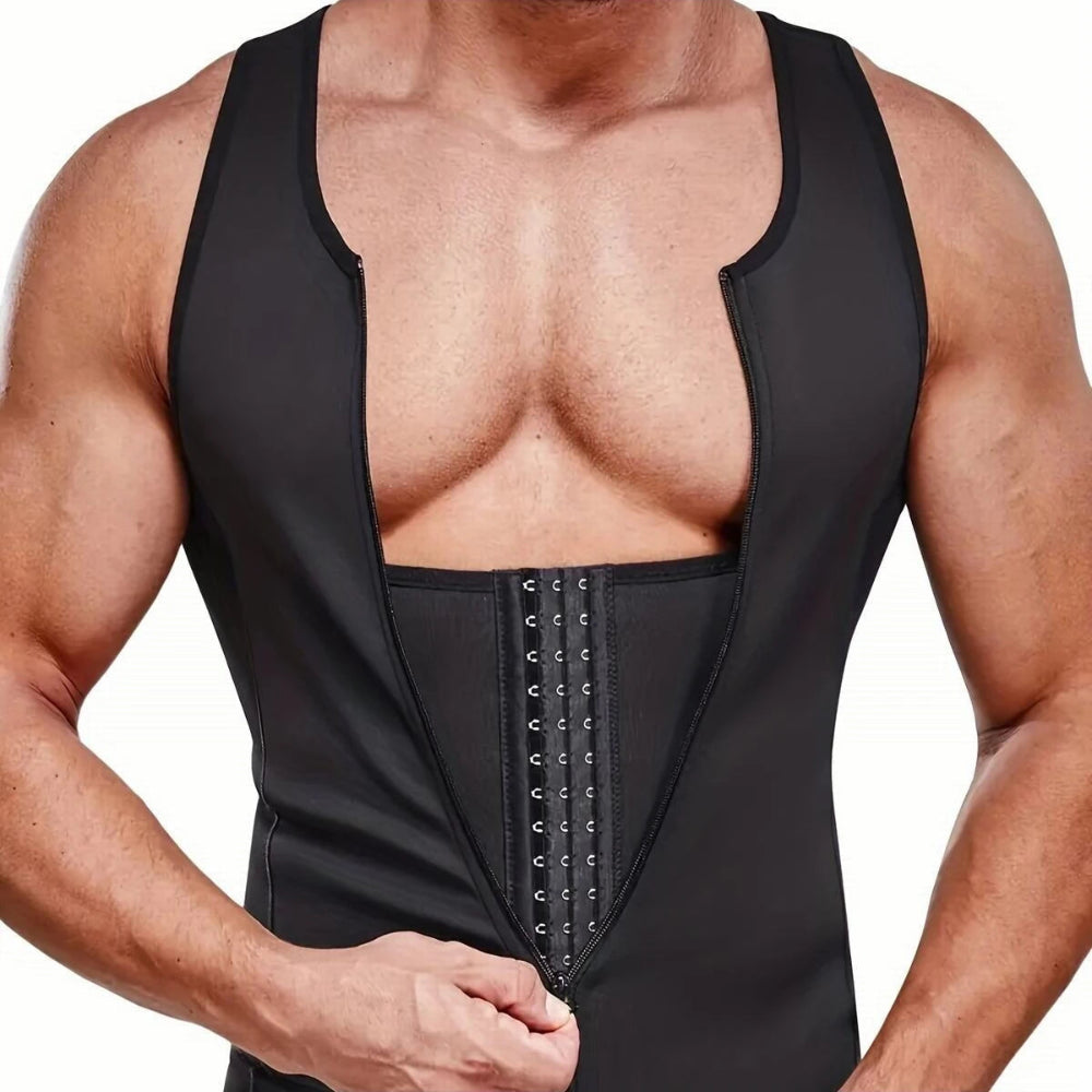 Men Compression Shirt for Body Slimming Tank Top Tight Undershirt Tummy Control Girdle